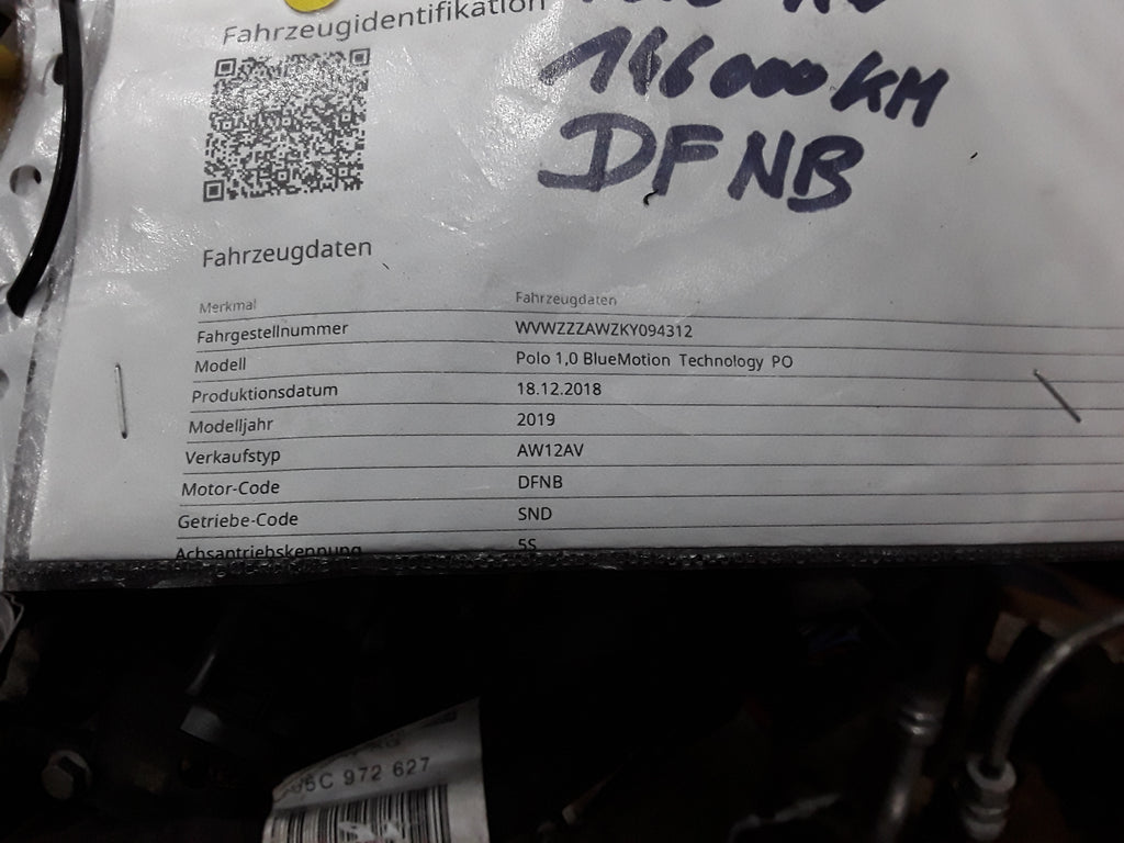 VW Polo Rumpfmotor 05C 100 031